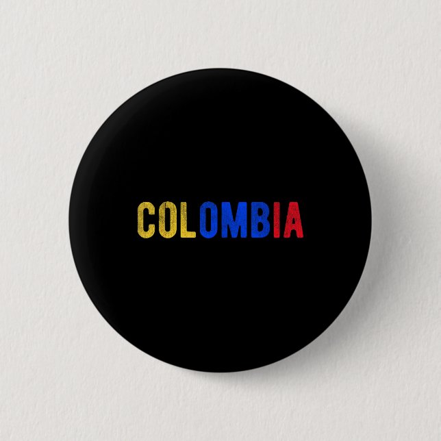Kolumbien Pride-Flagge Kolumbianische nationale Ex Button (Vorderseite)