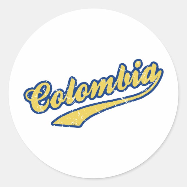 Kolumbien Runder Aufkleber (Vorderseite)