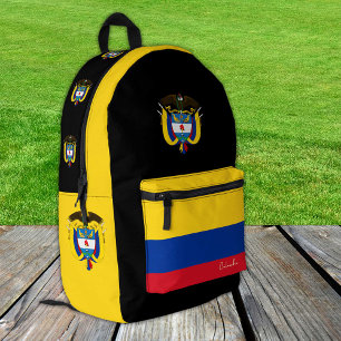 Kolumbien, schwarzer Rucksack, patriotische kolumb Bedruckter Rucksack