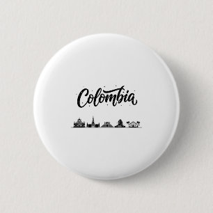 Kolumbien Skyline Reise Urlaub Outfits Button
