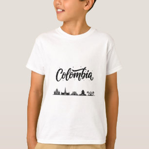 Kolumbien Skyline Reise Urlaub Outfits T-Shirt