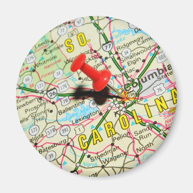 Kolumbien, South Carolina Magnet (Vorne)