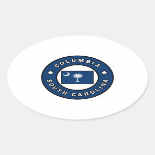 Kolumbien-Süd-Carolina Ovaler Aufkleber