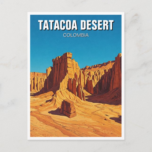 Kolumbien Tatacoa Wüstenreise Postkarte (Vorderseite)