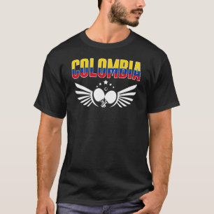 Kolumbien Tischtennis unterstützt kolumbianischen T-Shirt