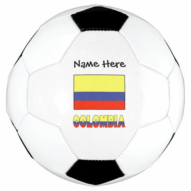 Kolumbien und kolumbianische Flagge mit Ihrem Name Fußball (Vorderseite)