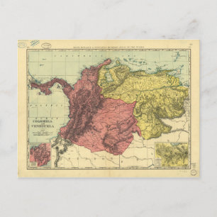 Kolumbien und Venezuela Karte (1898)
