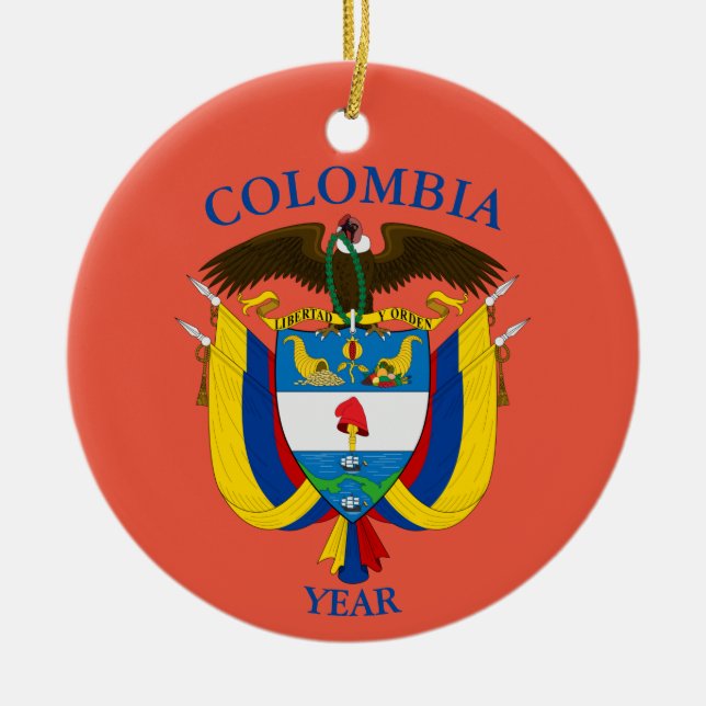 Kolumbien Urlaub Weihnachten Keramik Ornament (Vorne)
