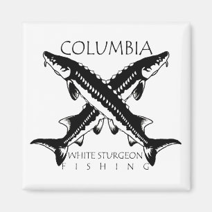 Kolumbien-Weißes Stör-Fischen - quadratischer Magnet