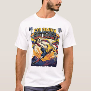 Kolumbien Ziel Energie Skelett Stürmer Nationen Cr T-Shirt