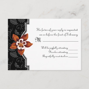 Kolumbin Hummingbird-UAWG in Orange RSVP Karte