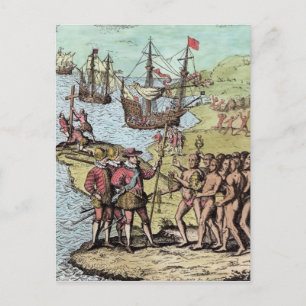 Kolumbus in Hispaniola Postkarte