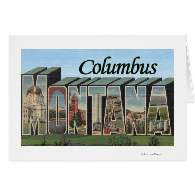Kolumbus, Montana - Große Buchstabenszenen (Vorderseite (Horizontal))