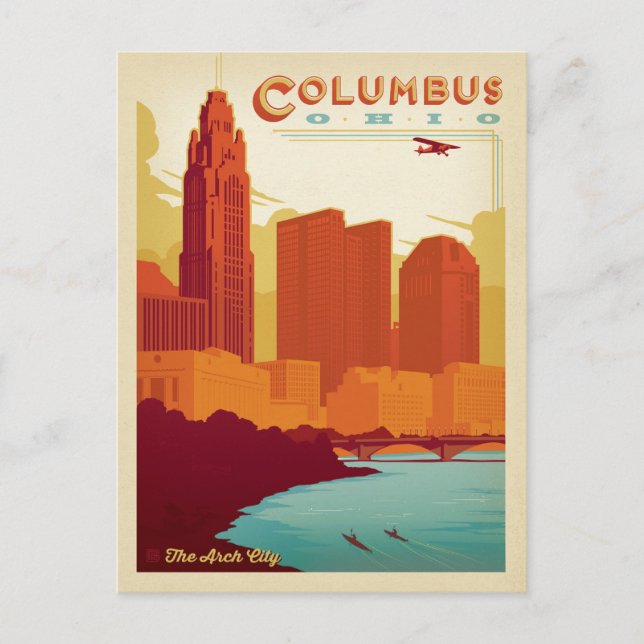 Kolumbus, OH Postkarte (Vorderseite)