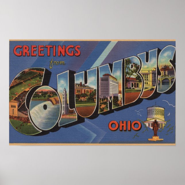 Kolumbus, Ohio - Große Buchstabenszenen 3 Poster (Vorne)