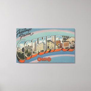 Kolumbus, Ohio - Große Buchstabenszenen 4 Leinwanddruck