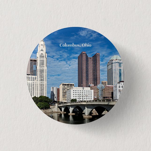 Kolumbus, Ohio-Skyline Button (Vorderseite)