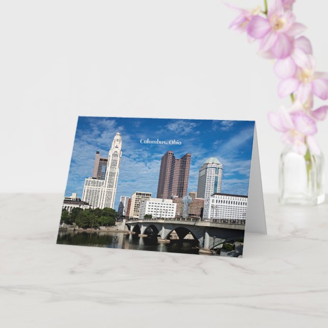 Kolumbus, Ohio-Skyline Karte (Orchidee)