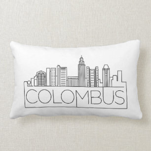 Kolumbus, Ohio Skyline Lumbar Pillow Lendenkissen
