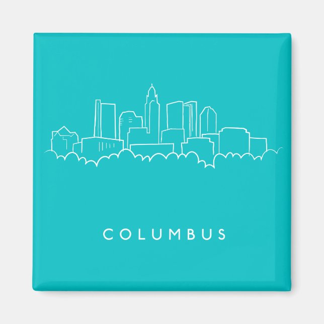 Kolumbus, Ohio Skyline Magnet (Vorne)