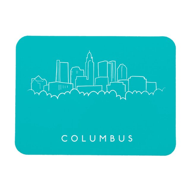 Kolumbus, Ohio Skyline Magnet (Horizontal)