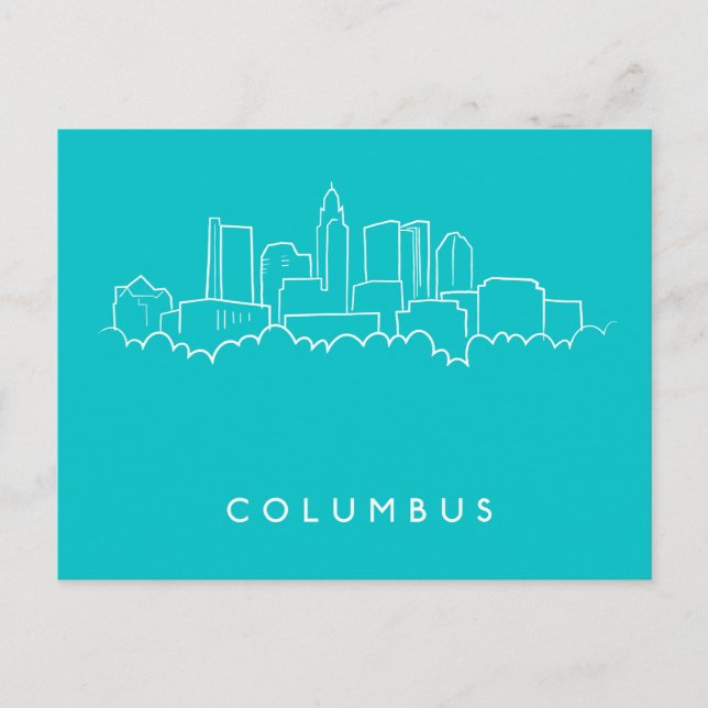 Kolumbus, Ohio Skyline Postkarte (Vorderseite)