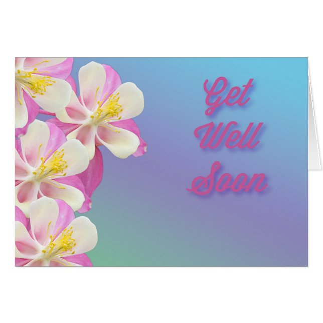 Kolumne werden bald gut Blume Rosa und Weiß (Vorderseite (Horizontal))