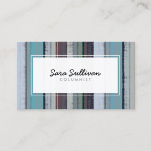 Kolumnist Retro Stripe Muster Publishing Visitenkarte