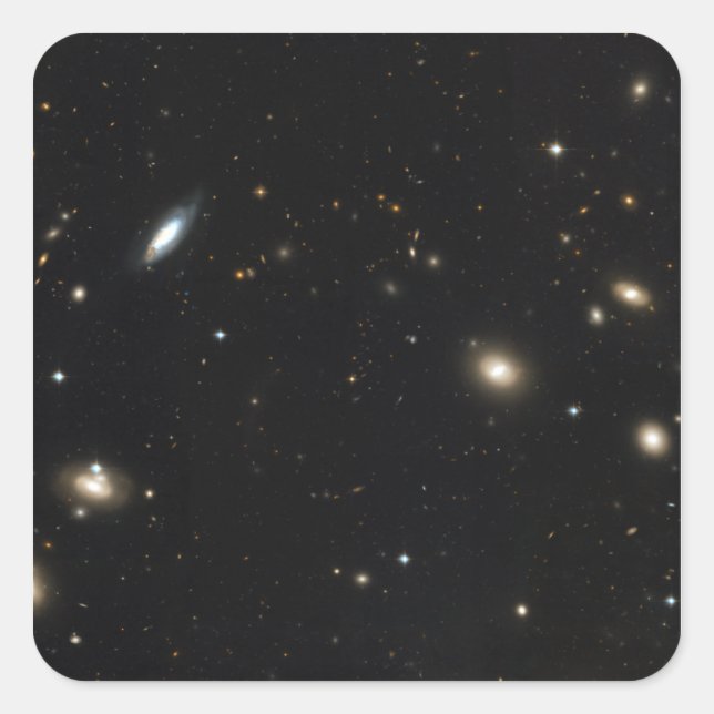 Koma-Galaxienhaufen Quadratischer Aufkleber (Vorderseite)