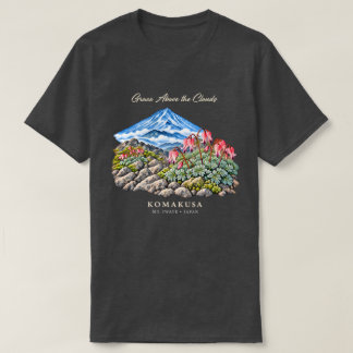 Komakusa Alpine Blume T-Shirt – Dunkle Farbe