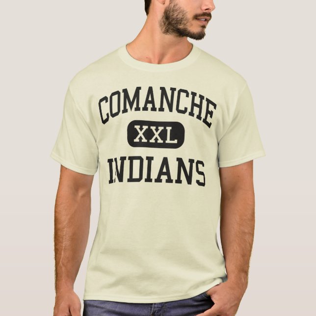 Komanche - amerikanischer Ureinwohner - Highschool T-Shirt (Vorderseite)