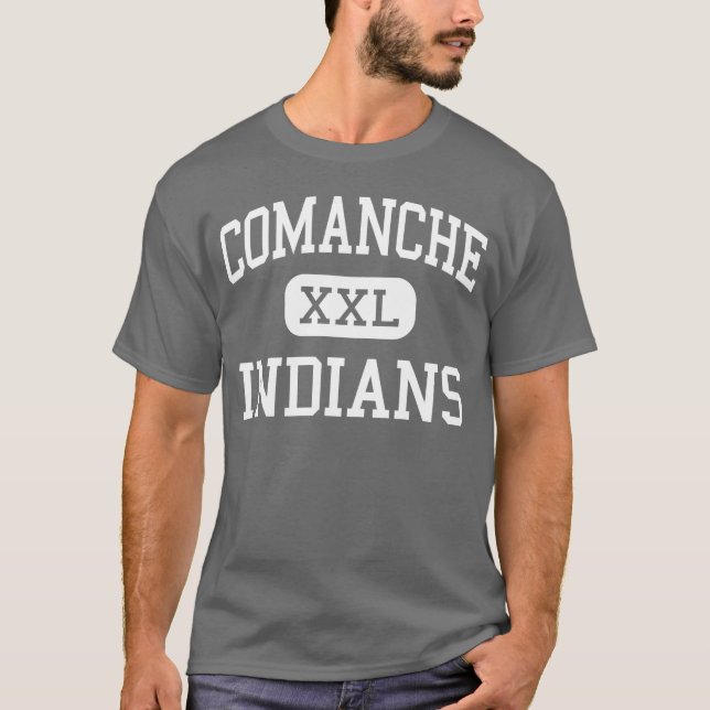 Komanche - amerikanischer Ureinwohner - Highschool T-Shirt (Vorderseite)