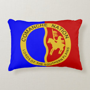 Komanche-Nations-Flagge Zierkissen