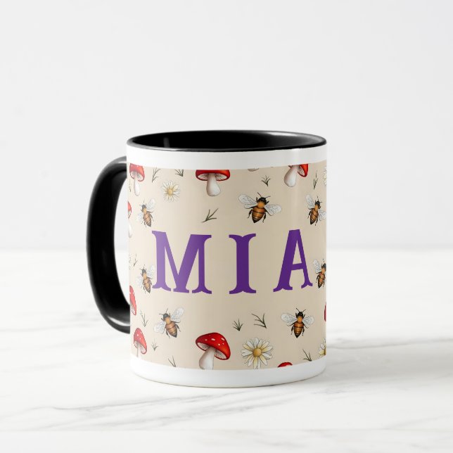 Kombi-Tasse für Mushroom & Biene Tasse (Vorderseite Links)