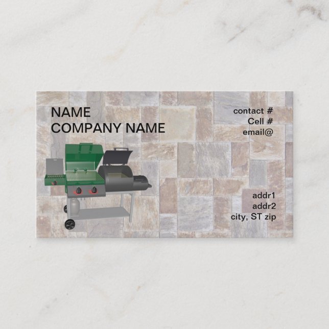 kombinierter Raucher-Grillengrill Visitenkarte (Vorderseite)