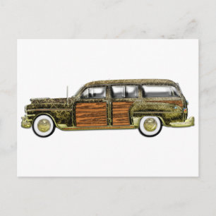 Kombiwagen der Klassik Woody Postkarte