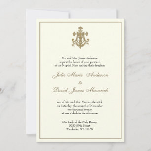 Kombo für katholische Hochzeitsempfehlung Einladung