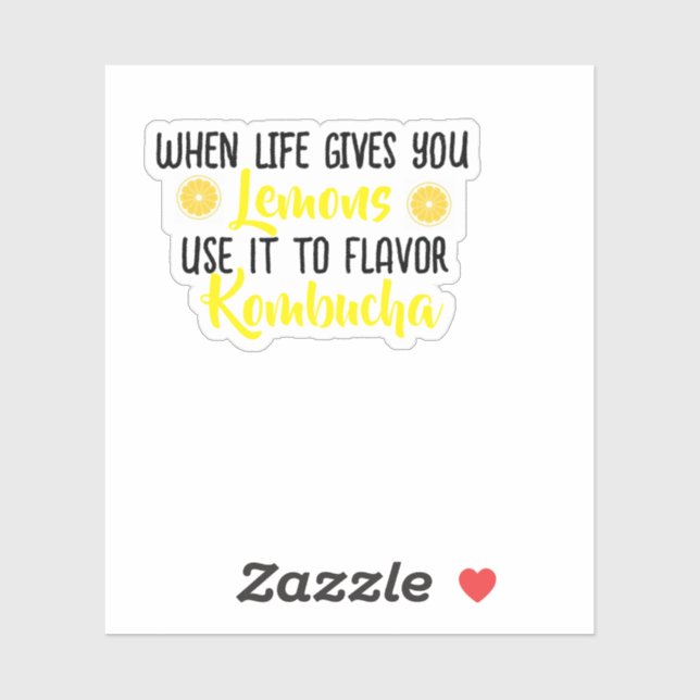 KombuchaLemons-Vinyl-Sticker Aufkleber (Blatt)