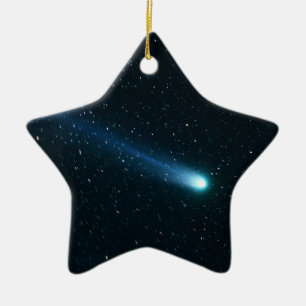 Komet im nächtlichen Himmel Keramik Ornament