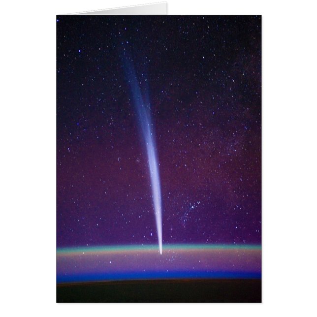 Komet Lovejoy am Horizont der Erde (Vorne)