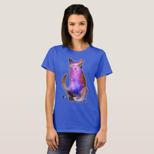 Komet Raum In Katze T-Shirt