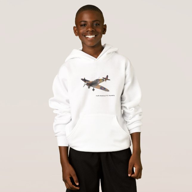 Komfort für Kinder, weißer Hoodie (Vorne ganz)