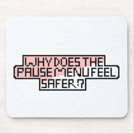 Komfort im Menü Pause - Retro-Pixel-Schriftart Mousepad