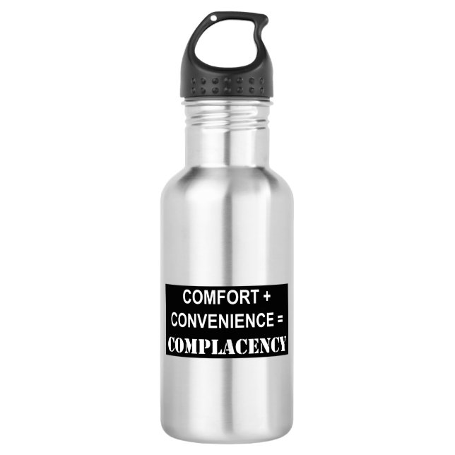 Komfort + Komfort = Selbstgefälligkeit Edelstahlflasche (Vorderseite)