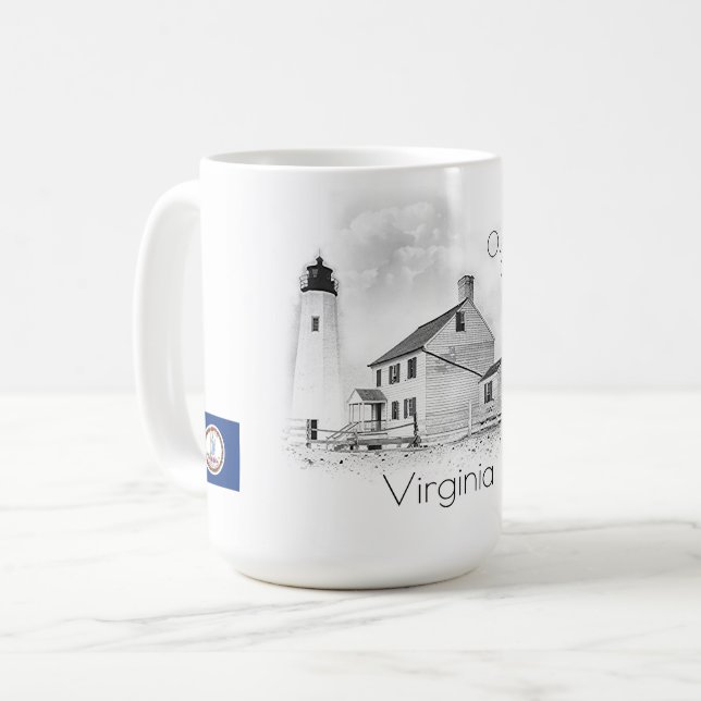 KOMFORT POINT LIGHTHOUSE - VIRGINIA KAFFEETASSE (Vorderseite Links)