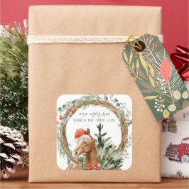 Komfort und Freude | Geschenkartikel zu Weihnachte Quadratischer Aufkleber