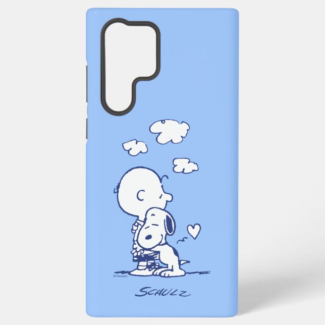 Komfort und Sicherheit | Charlie & Snoopy Hug Samsung Galaxy Hülle (Rückseite)