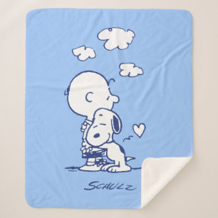 Komfort und Sicherheit Charlie & Snoopy Hug Sherpadecke