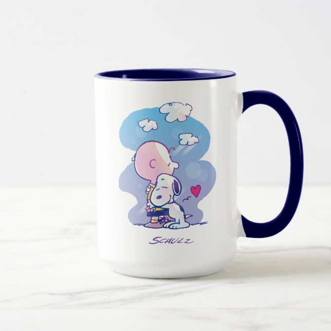 Komfort und Sicherheit | Charlie & Snoopy Hug Tasse (Rechts)