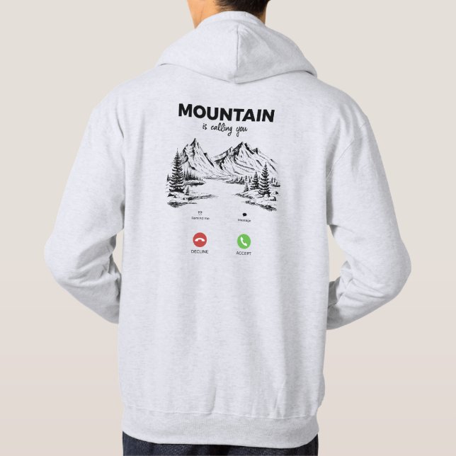 Komfortables Hoodie! Berg ruft dich Hoodie (Rückseite)